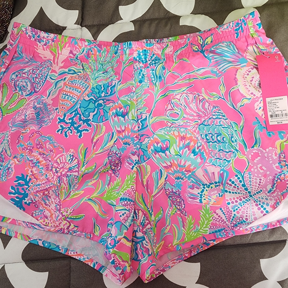 Lilly Pulitzer Vibrant Pink Athletic Shorts - Picture 2 of 6